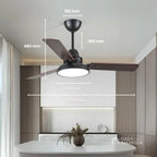 Ventilador de teto moderno com Luminária - ZenithBreeze Street