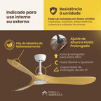 Ventilador de teto moderno Estilo Industrial com controle remoto - ZenithBreeze UrbanWind