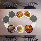 Bandeja Giratória de Mesa de Jantar para Servir Alimentos
