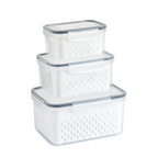 Potes Organizadores para Geladeira com Drenagem