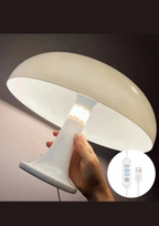 Candeeiro de Mesa Design Cogumelo Lâmpada Decorativa USB com Três Modos de Luz