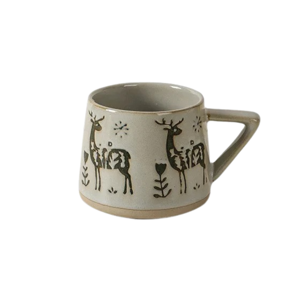 Caneca Natalina de Cerâmica com Alça Resistente ao Calor