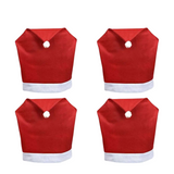 Capa para Cadeira de Natal Chapéu de Papai Noel
