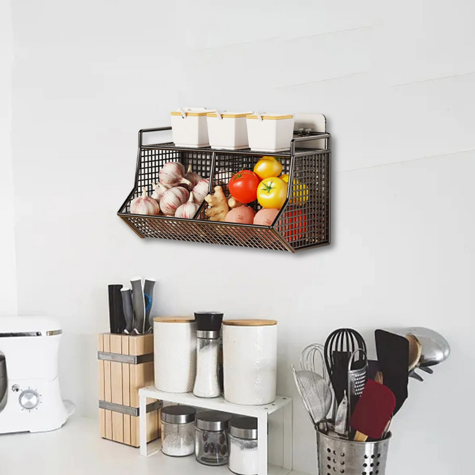 Cesta de Armazenamento Suspensa para Cozinha