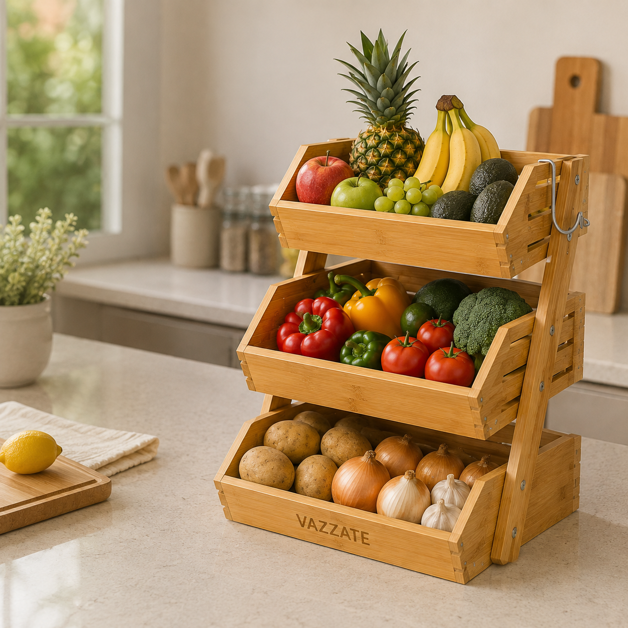 Organizador de Bambu Premium 3 Andares