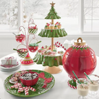 Pote de Doces de Natal com Camada Dupla em Resina