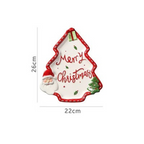 Prato de Cerâmica Natalino com Papai Noel Pintado à Mão