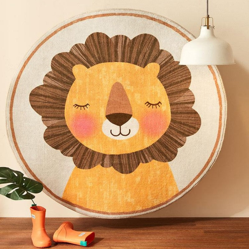 Tapete Decorativo Infantil Redondo - Coleção Fofura Animal
