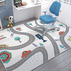 Tapete retangular para quarto infantil antiderrapante
