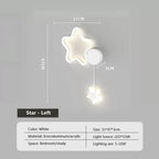 Luminária Infantil de Parede LED Cloud Star Moon