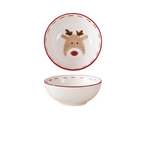 Tigela de Cerâmica Nórdica de Papai Noel com Tema Natalino