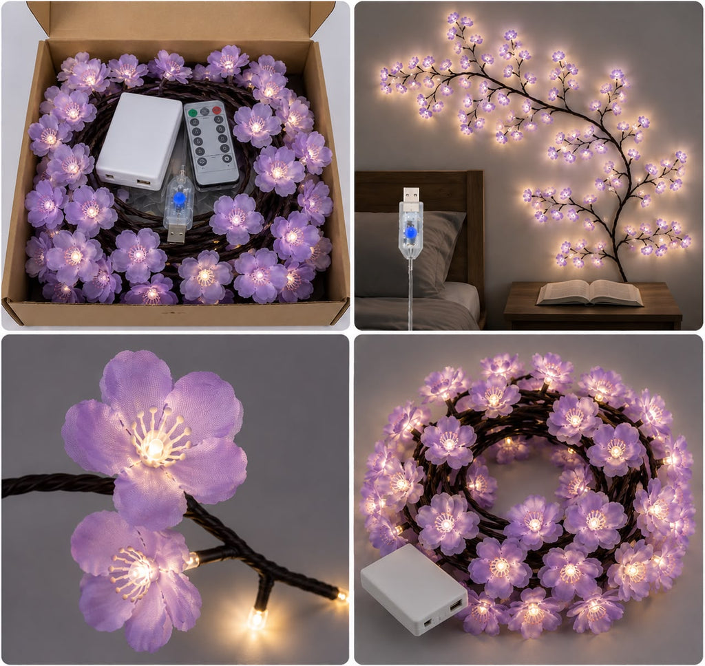 Luminária Flor de Cerejeira LED - Para Parede