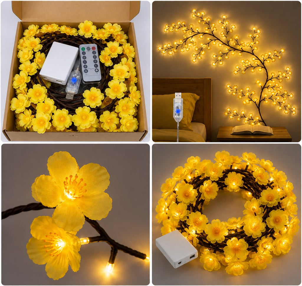 Luminária Flor de Cerejeira LED - Para Parede