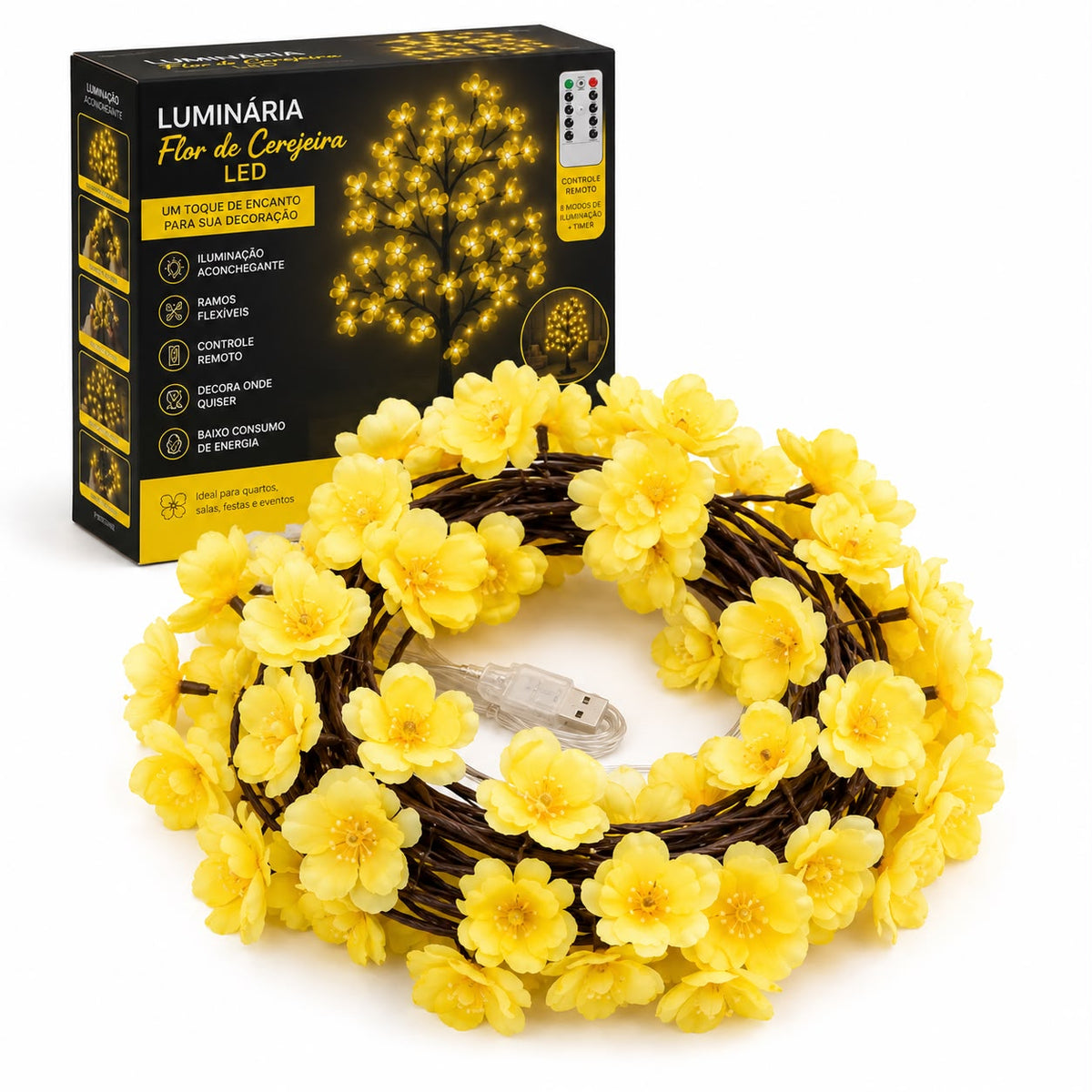 Luminária Flor de Cerejeira LED - Para Parede
