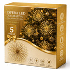Esfera LED Decorativa Para Árvore de Natal 5 PEÇAS