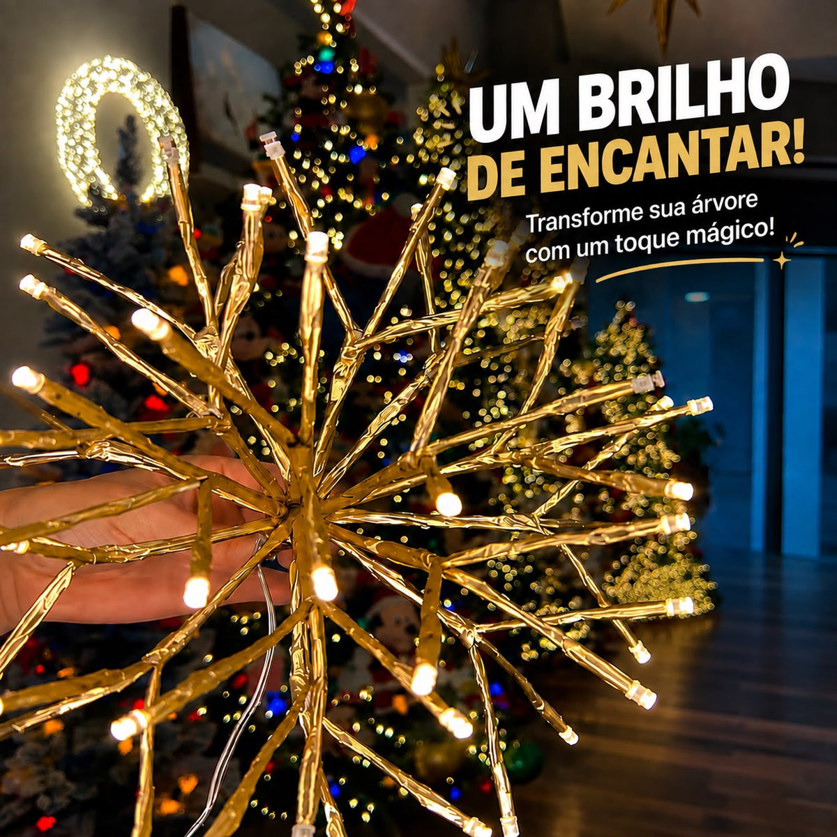 Esfera LED Decorativa Para Árvore de Natal 5 PEÇAS