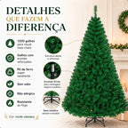 Árvore de Natal  Base Metal Pinheiro Tradicional