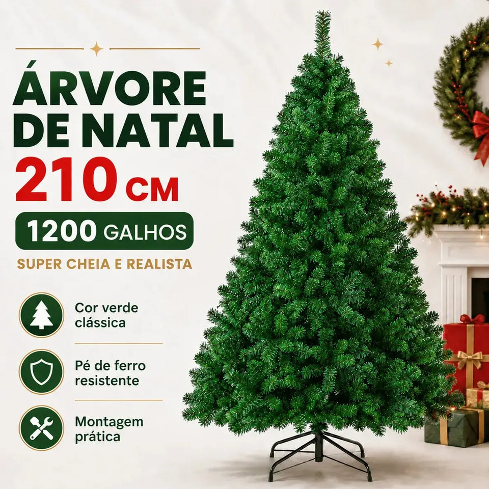 Árvore de Natal  Base Metal Pinheiro Tradicional