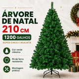 Árvore de Natal  Base Metal Pinheiro Tradicional