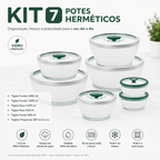 Potes Herméticos de Vidro 7 Peças