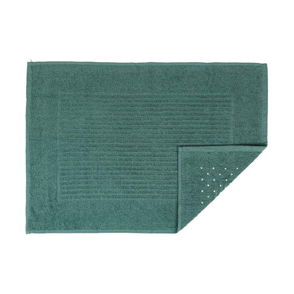 Tapete De Banheiro 50x70cm Algodão 400g/m² Piso Antiderrapante Basic Verde Pinho